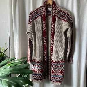lucky brand size medium pattern cardigan